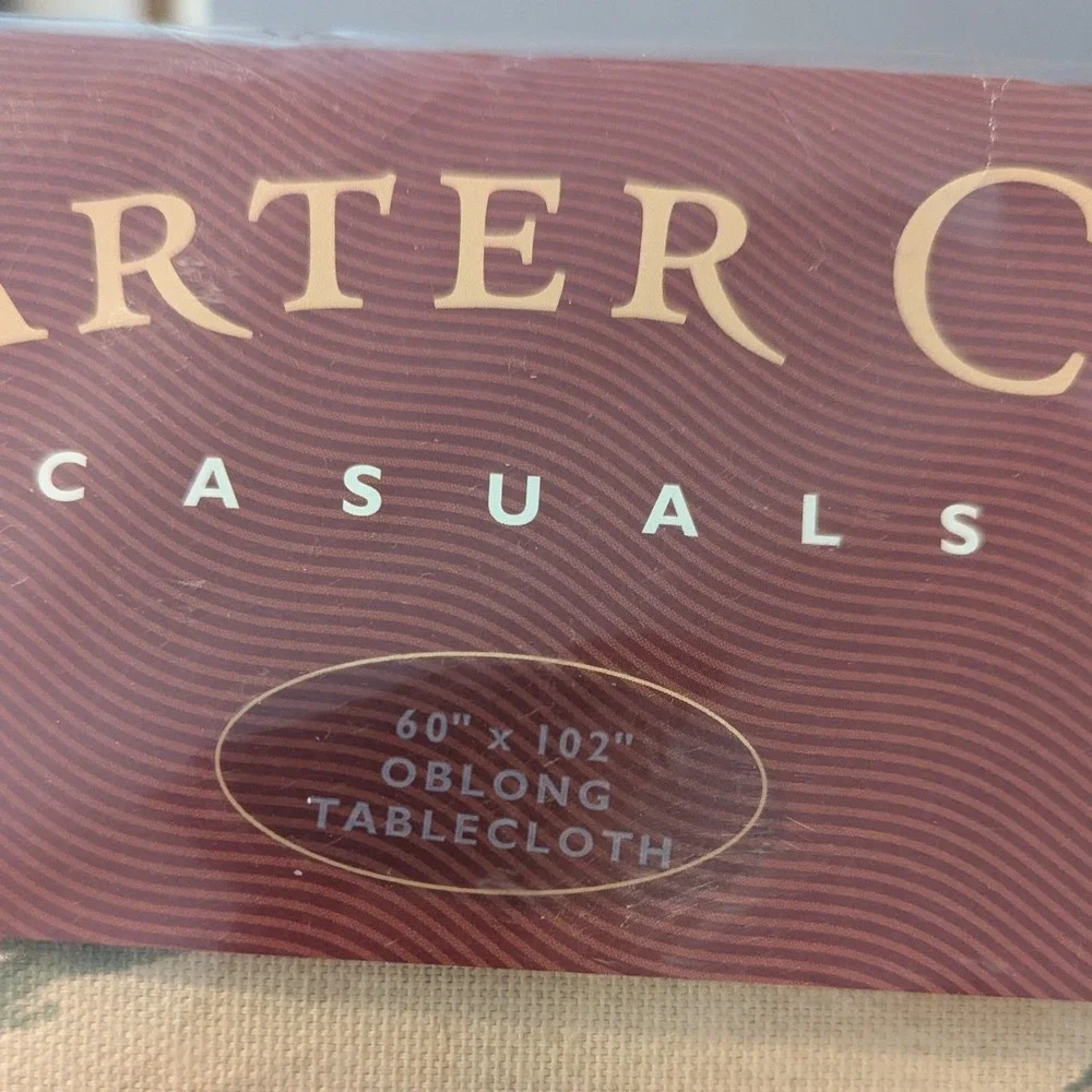 New VTG Charter Club Westerfield Floral Tablecloth 60x102 Oblong Cotton 1997